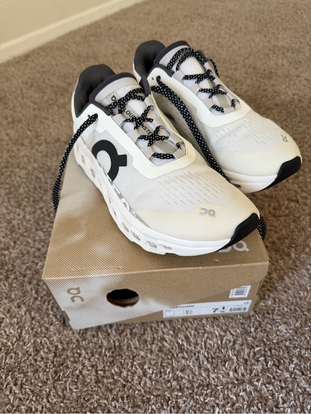 On Cloud Cloudmonster  Women's  Sneakers in White and Black